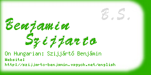 benjamin szijjarto business card
